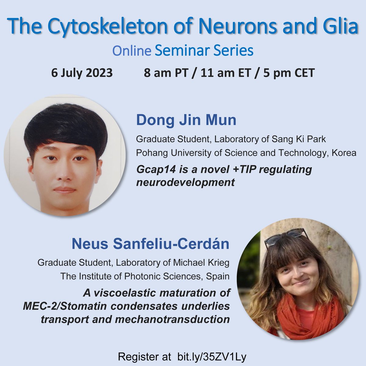 Shahrnaz Kemal (@shahrnazkemal) on Twitter photo #nCyto this week Thursday, July 6 at 11 am ET! Dong Jin Mun (Sang Ki Park lab) and Neus Sanfeliu-Cerdán <a href="/neusanfeliu/">Neus Sanfeliu Cerdán</a> (Michael Krieg lab) present some exciting findings. Register at bit.ly/35ZV1Ly
<a href="/Biljana_Erman/">Biljana Ermanoska</a> <a href="/Meng2Fu/">Meng-meng Fu</a> <a href="/S_Bodakuntla/">Satish Bodakuntla</a> #nCyto this week Thursday, July 6 at 11 am ET! Dong Jin Mun (Sang Ki Park lab) and Neus Sanfeliu-Cerdán <a href="/neusanfeliu/">Neus Sanfeliu Cerdán</a> (Michael Krieg lab) present some exciting findings. Register at bit.ly/35ZV1Ly
<a href="/Biljana_Erman/">Biljana Ermanoska</a> <a href="/Meng2Fu/">Meng-meng Fu</a> <a href="/S_Bodakuntla/">Satish Bodakuntla</a>