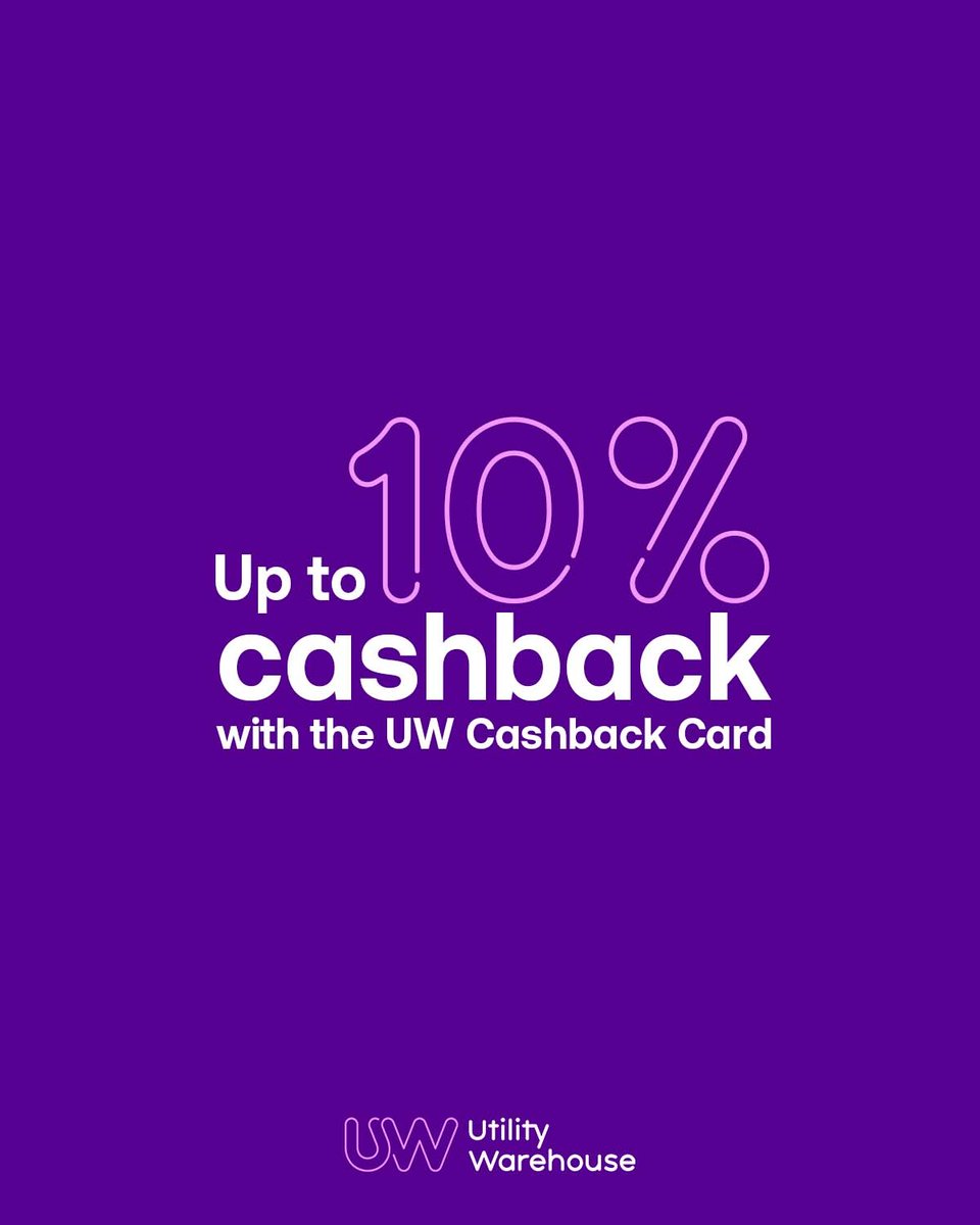 smost_uk's tweet photo. Have you got a UW Cashback Card?
With this card, you can earn 10% cashback off your bill, on your everyday spending at selected retailers and 1% at other stores😍
Say bye bye to missing out on cashback and start saving today!👋
#MoneySaving https://t.co/Ix6cFDKQXV