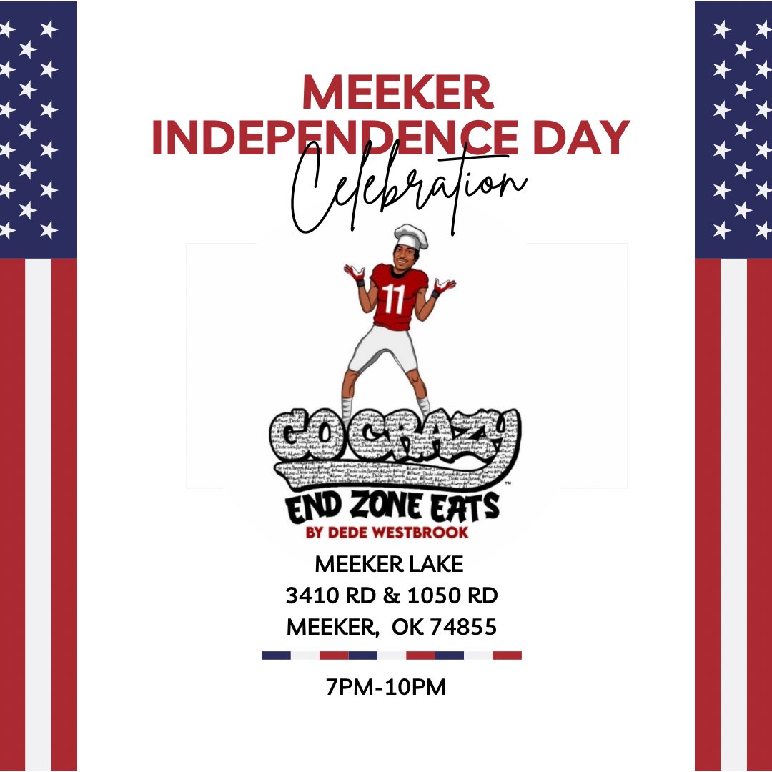 Come see us in Meeker, Ok today! 🇺🇸🎇🎆🧨 
📍 3410 rd and 1050 rd, Meeker 74855
⏰ 7pm-10pm