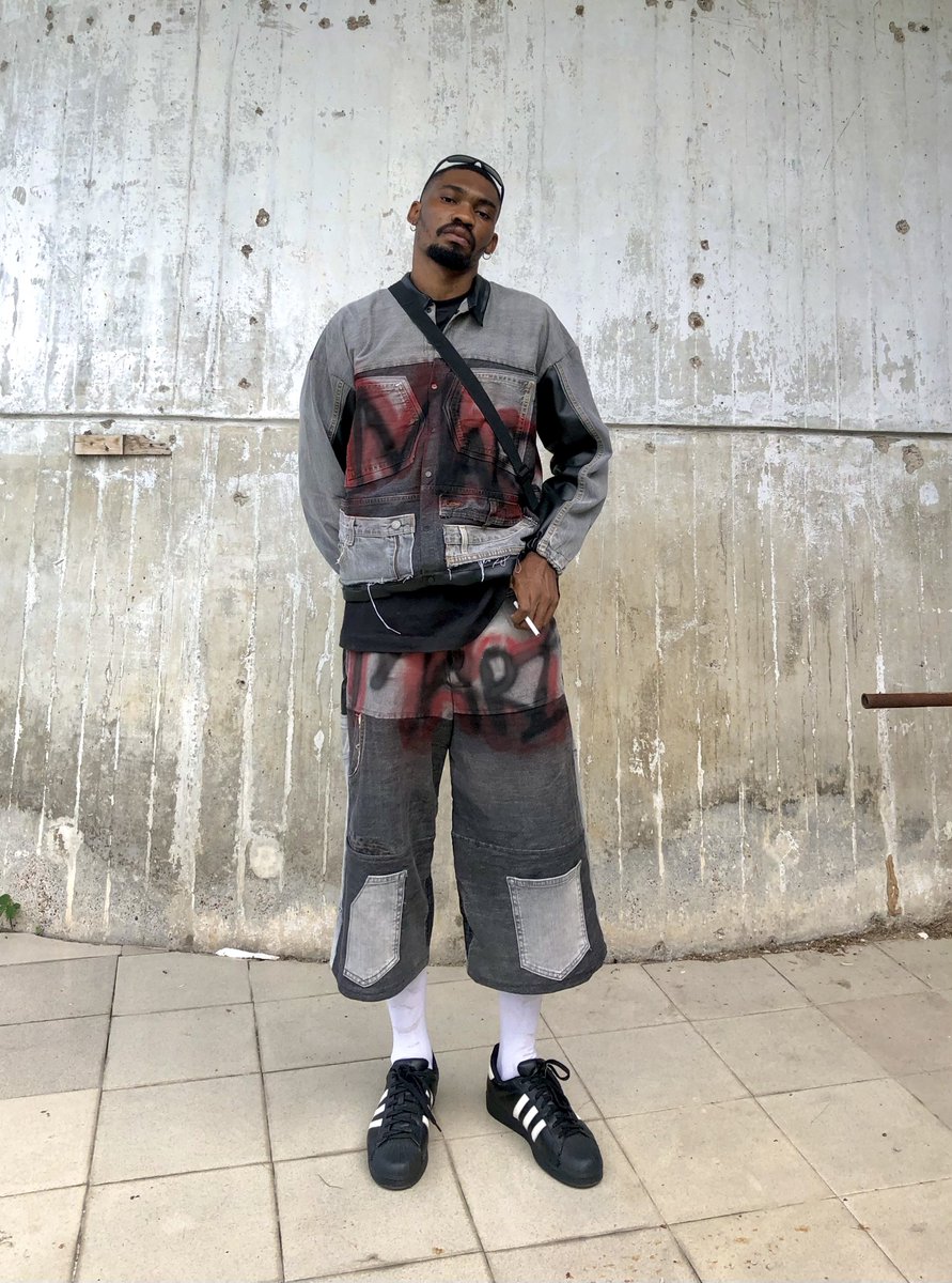 Devil_in_marzz's tweet image. I’m a fashion designer…I do denim urban upcycling ♻️ from Lagos Nigeria .. this are my works