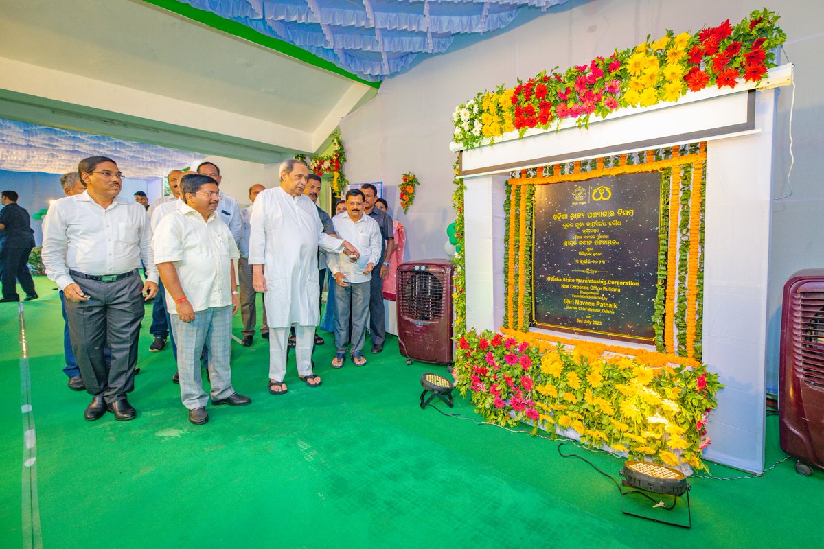 OSWC_Odisha's tweet photo. Foundation Stone for construction of Corporate Office Building of #OSWC with an estimated cost of Rs. 19.60 crore was laid by Hon'ble Chief Minister today which will be constructed by #IDCO within 18 months.@Coop_Odisha @cwc_warehouse @FCI_India @idco_odisha https://t.co/wIX1PC9HEF