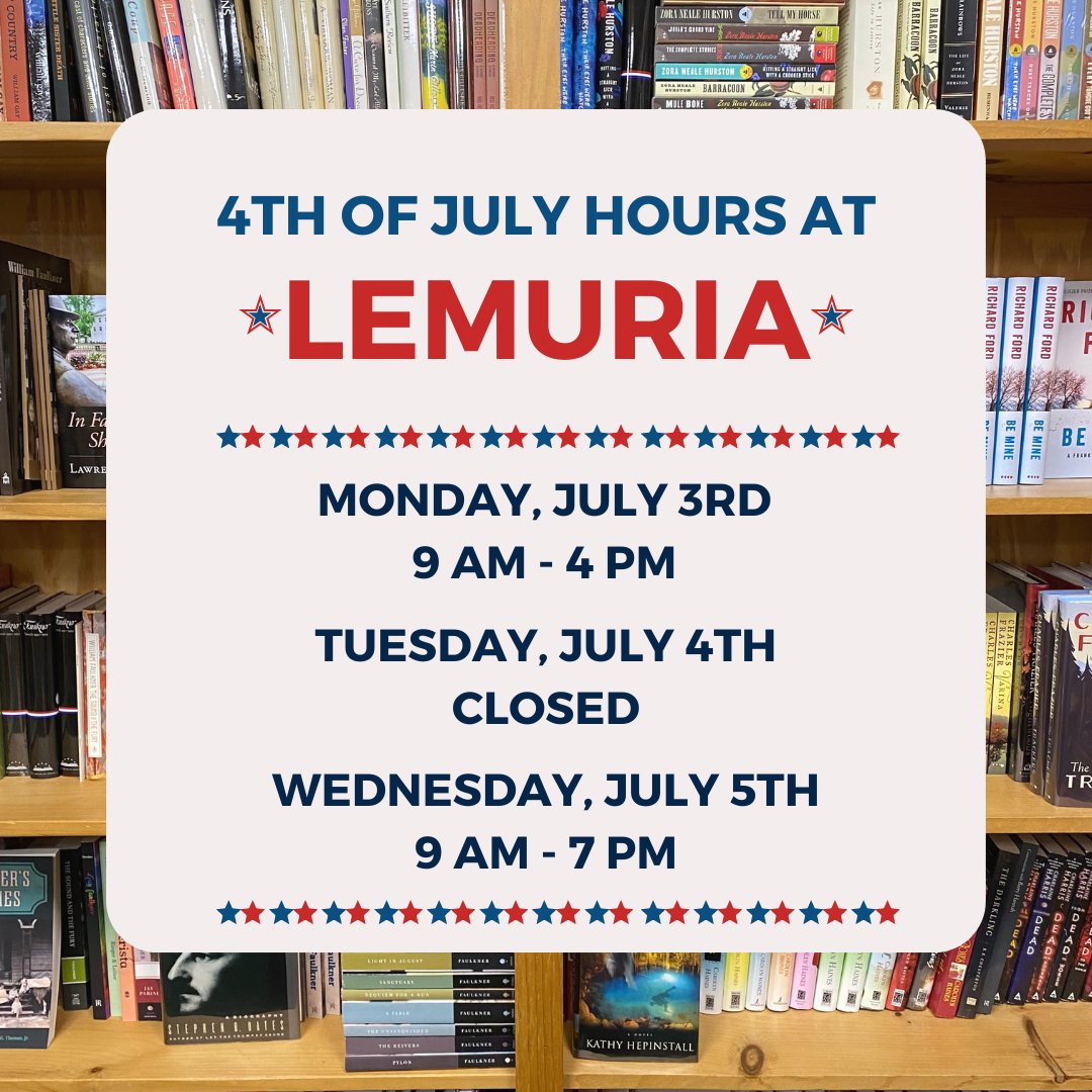 lemuriabooks (@lemuriabooks) on Twitter photo Happy 4th! Happy 4th!