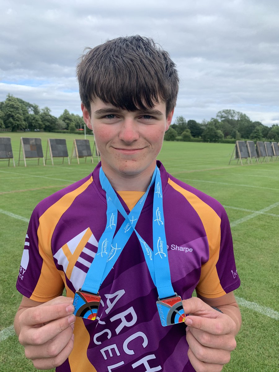 IanSharpe72's tweet photo. Congratulations Ollie on achieving silver and bronze medals at this weekend’s Archery Junior National Outdoor Championships. You shot really well in blustery conditions and should be proud. Well done!! #archerygb #bosworthacademype😀🏹🥈🥉 https://t.co/l3GgoTUKRt