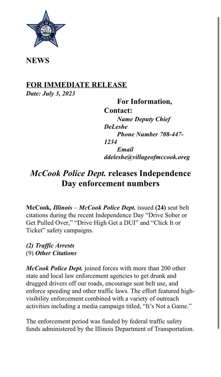 McCook Illinois Police Department (@mccookpolice_il) on Twitter photo 