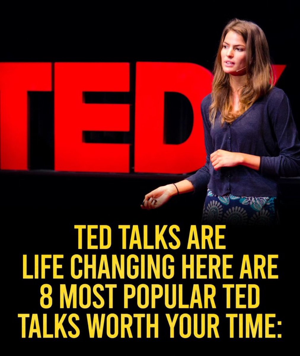 LeadersJunction's tweet image. TED TALKS ARE LIFE CHANGING HERE ARE 8 MOST POPULAR TED TALKS WORTH YOUR TIME: