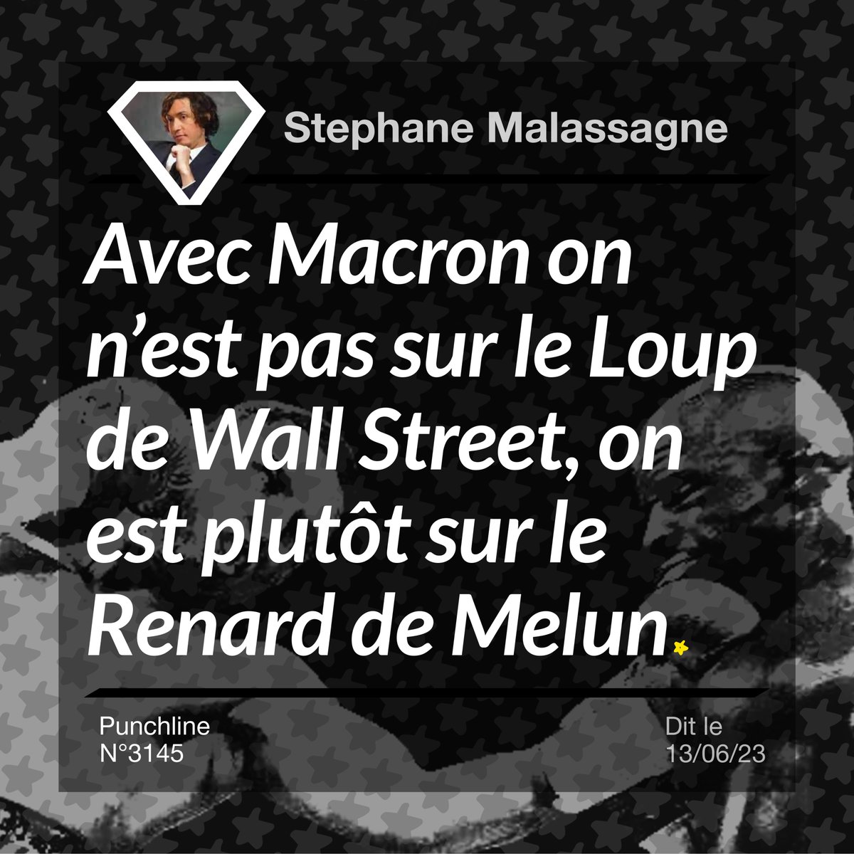 Punchlinr_Fr's tweet photo. La récente #déclaration du #comédien @StephMalassagne dans l’émission @legendmediafr, animée par @guillaumepley sur sa chaîne @Youtube. #Macron #Loup #WallStreet #Renard #Melun #Cinéma #Business #Politique #Punchline #Plaah. https://t.co/2zpuC6RYku
