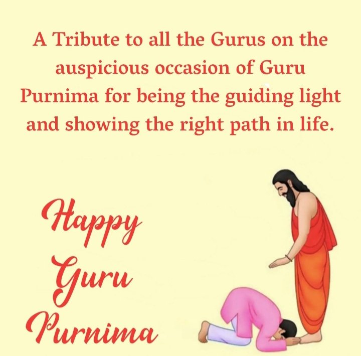 Deep gratitude to my Gurus on this auspicious occasion of Guru Purnima.💐Thank you so much for your guidance and cooperation in my professional journey.🙏💐💐