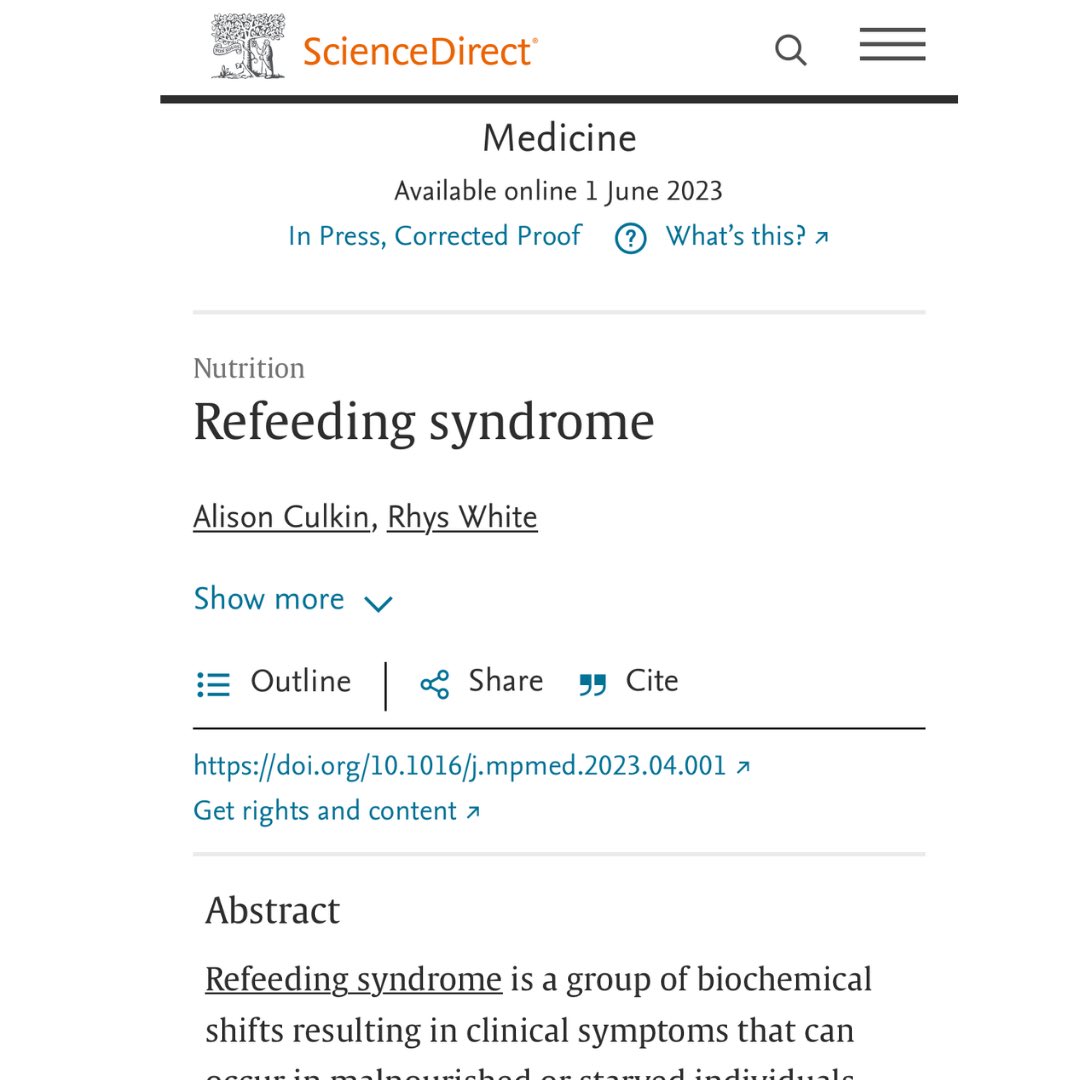 BDA_PENG's tweet photo. Article of the Month is back! This time it is our very own Alison Culkin’s paper on Refeeding Syndrome. #articleofthemonth #PENG #dietetics #refeedingsyndrome https://t.co/jiRJhRh2Ld