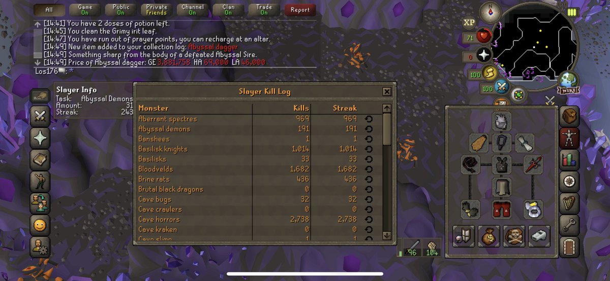 losspeedrunning's tweet photo. There goes my #osrs luck, preparing to get dry on everything else from now on lol https://t.co/BrtxvtaPSY