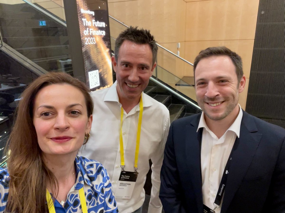 talostrading's tweet photo. #TeamTalos was onsite at the @Bloomberg Future of Finance 2023 event in #Zurich to watch Talos Director of Business Development EMEA @EmiMoonsoon participate in a panel discussing the global macro environment, regulatory impact, and what's next for the #digitalassets industry. https://t.co/YnafcEO9lx