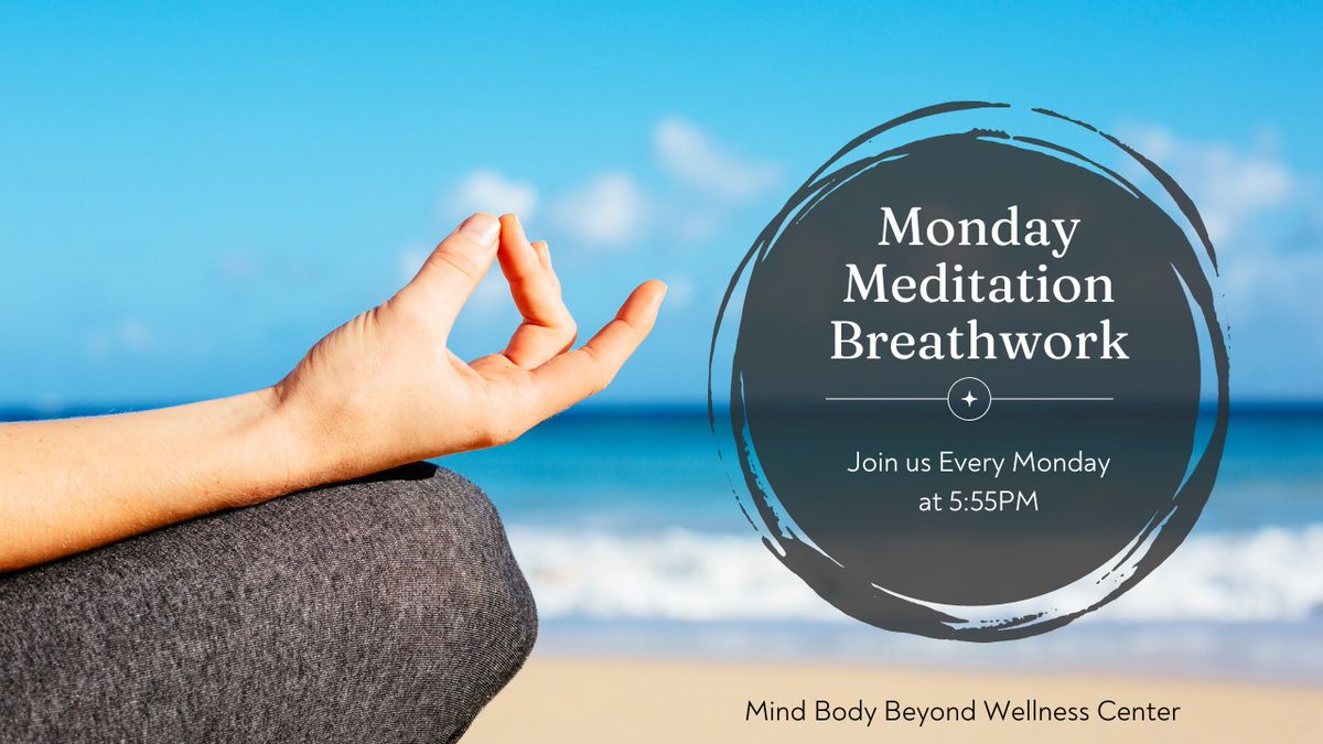 MindBodyBeyond1's tweet photo. 🌿 Join us for a calming journey at Mind Body Beyond Wellness Center!🧘‍♀️

🕰️ Every Monday, 5:55 PM
🌬️ Experience guided breathwork for stress relief and inner peace.
🏠 Join us online - Follow us on Twitter!

#MindfulnessMonday #Breathwork #InnerPeace #MondayMotivation #มาตาลดาEP8 https://t.co/JmPJBkUA3T