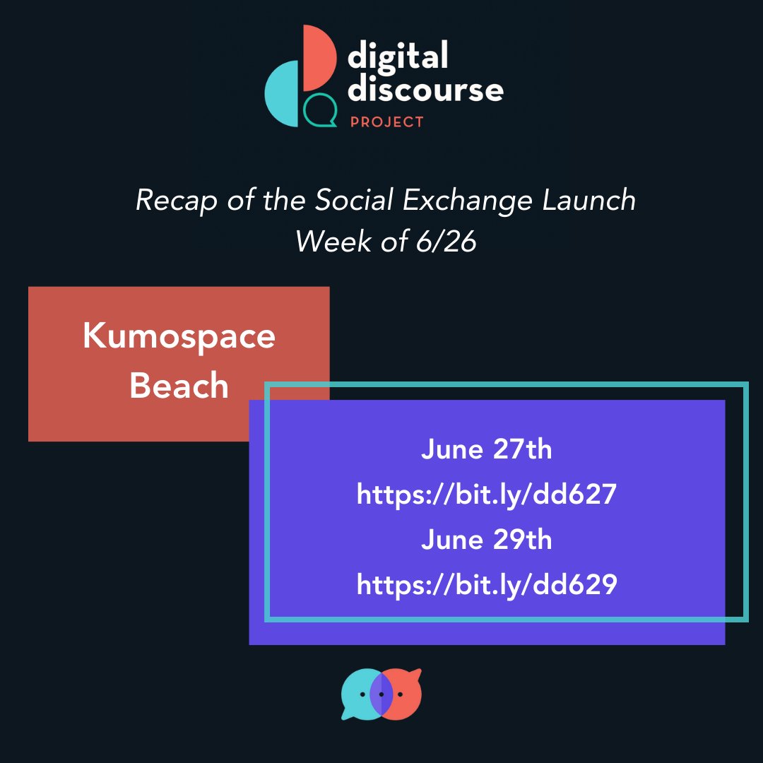 Thank you for enjoying the (virtual) beach with us last week! Come again and see what our teachers shared.

Join us this Thursday (July 6th) at 10 AM PT/1 PM ET as we revisit the beach to reflect and discuss our experience and plans for our classroom.

linktr.ee/digdiscourse
