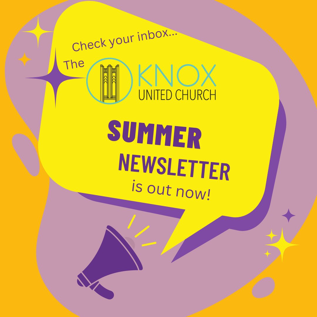 Check your inbox!  The Knox Summer Newsletter is out now. If you aren't subscribed to our mailing list, head to kxcalgary.com to sign up.

Knox July-August Newsletter - mailchi.mp/kxcalgary/news…