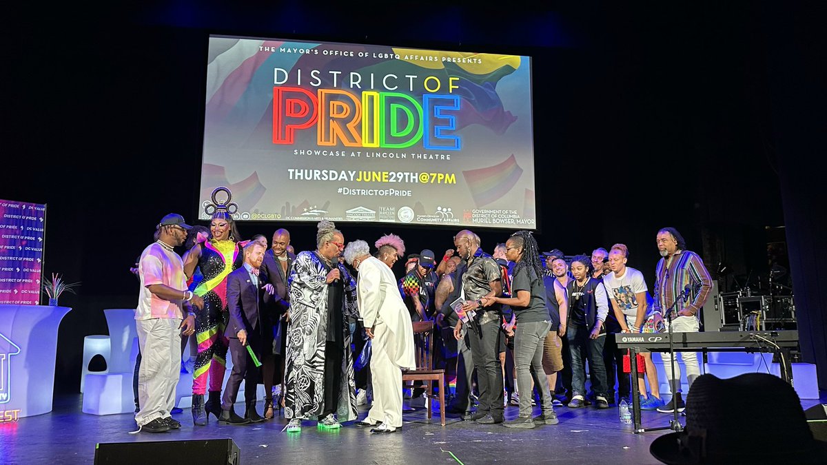 TheDCArts's tweet photo. Our ED Aaron Myers was pleased to join the Mayor's Office of LGBTQ Affairs @DCLGBTQ and several other key community partners last week at the Historic Lincoln Theatre for the annual #DistrictofPride event! Shoutout to @RayceenHRH and countless others for their contributions! https://t.co/CUEKgIGu58
