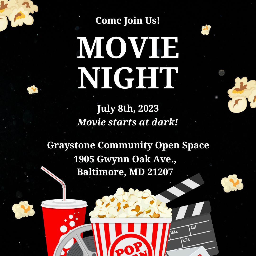NeighborSpaceBC's tweet photo. Join us at Graystone Community Open Space on Saturday, July 8th, for a movie night in the park! The movie starts at dark, so bring your blankets and chairs an hour before dark and claim your space! https://t.co/UaLK68sbu3