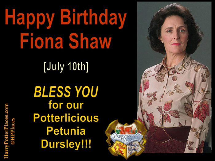 HPPlaces's tweet image. Happy #HarryPotter Birthday to Fiona Shaw! @TheFionaShaw #FionaShaw #PetuniaDursley