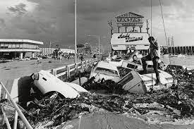 RegionalFlood's tweet photo. July 3, 1975, a summer monsoon triggered raging water that swept down the Flamingo Wash into the parking lot at Caesars Palace on the strip, flooding hundreds of cars!
#caesarspalace #stormevent #lasvegas #flood #flooding https://t.co/pmEfSFMnlx