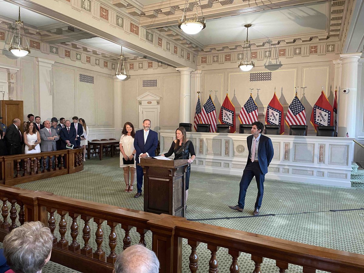 #arpx #arleg Gov. Sarah Sanders naming Cody Hiland to Arkansas Supreme Court to fill vacancy from the death of Justice Robin Wynne.