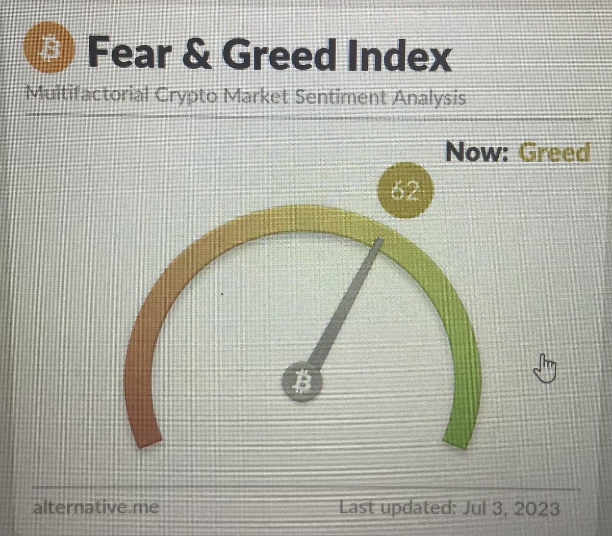 What does it tell you about today’s market sentiment and how to plan accordingly?!? What actions would you take as a result of it?!

#CryptoCommunity #cryptotrading #fearandgreedindex