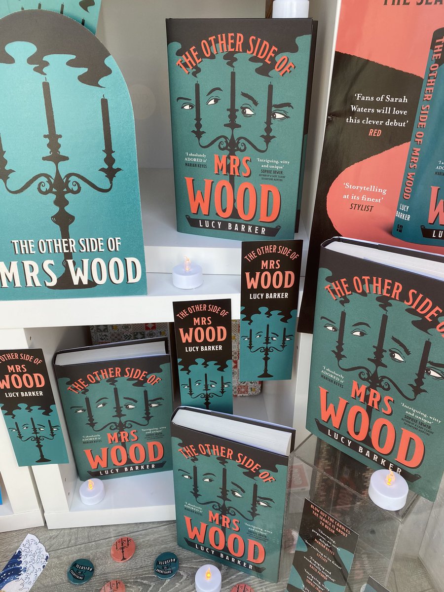 Our Hardback of the Month for July is... The incredible #TheOtherSideOfMrsWood! It's just so much fun and it effortlessly pulls you into the strange world of the Victorian Séance scene. We loved it, hence the subtle window... @lucysmallbark @HarperCollinsUK @IndieThinking