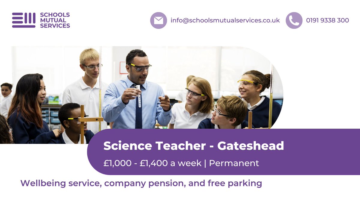 If you're a science or biology educator looking for your next adventure, our partner school in Gateshead is looking for a long-term teacher to join their team! Let your passion for science inspire the next generation!
loom.ly/LdqDu9M
#gateshead #passionforscience #teacher