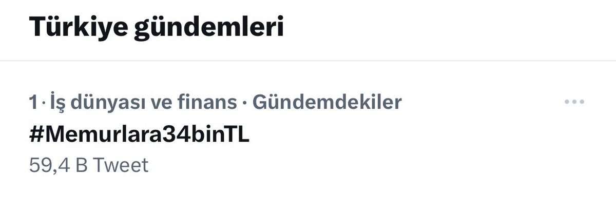 Türkiye gündeminde 1. sıradayız. 
3 maymunu oynayanlara inat birlikte çok daha güçlüyüz 💪🙏👏 
 #Memurlara34binTL