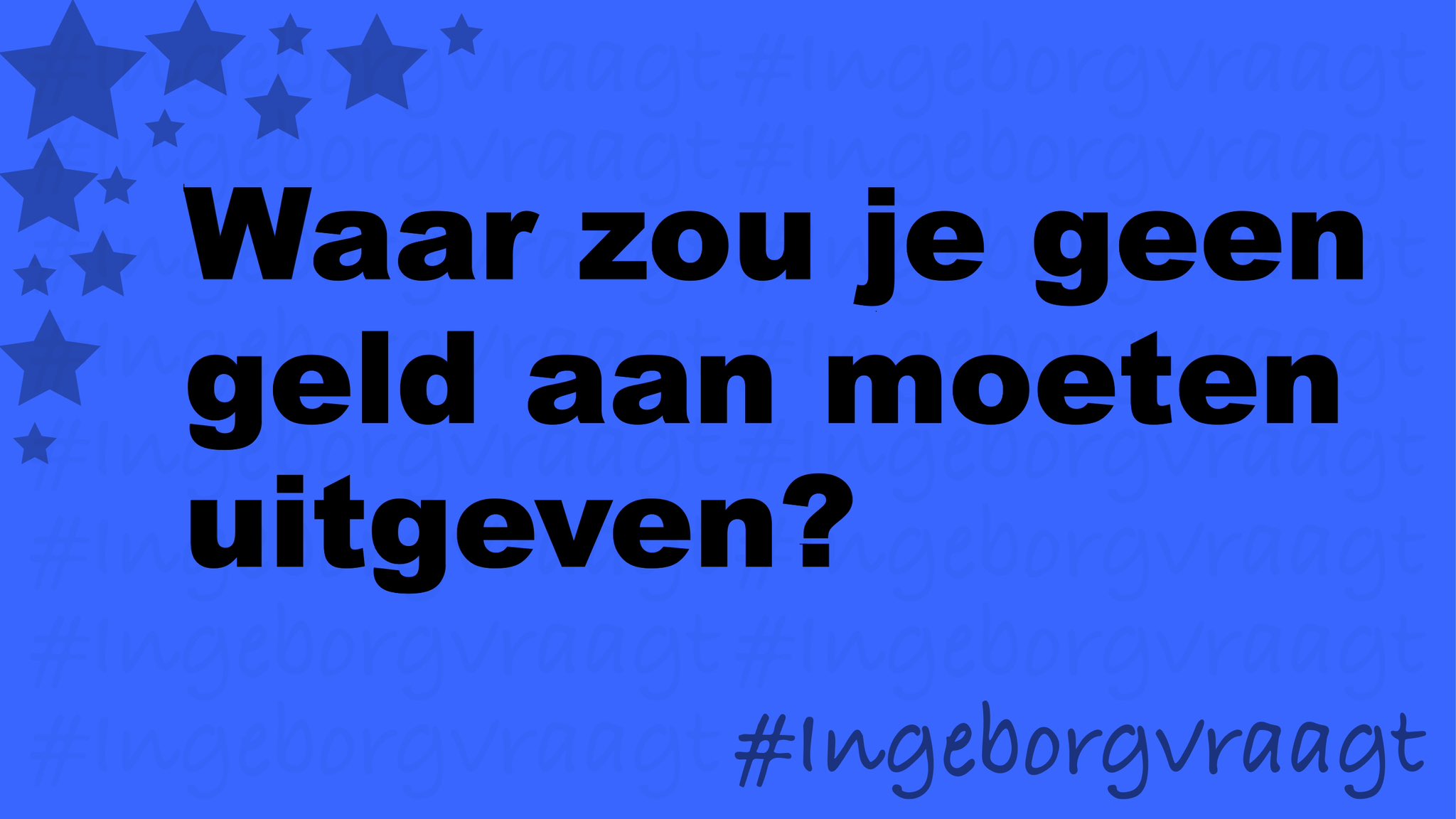 on Twitter "Waar zou je geen geld aan moeten uitgeven? https