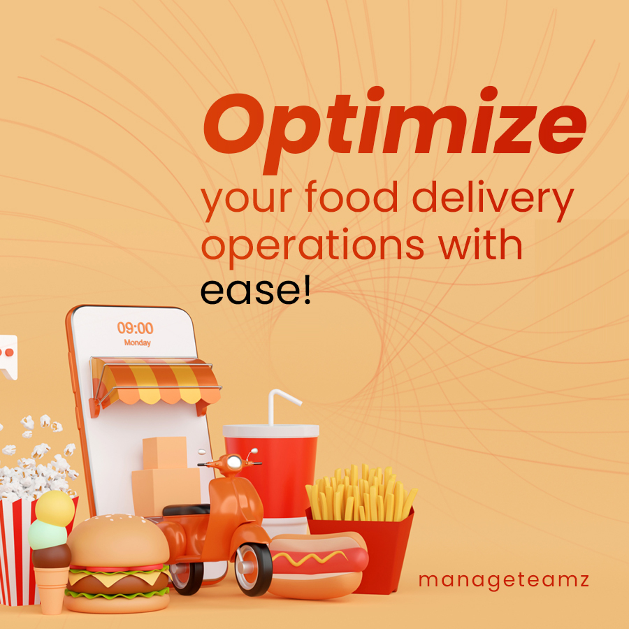 Streamline your #FoodDelivery operations with #ManageTeamz. Increase efficiency, optimize processes, and enhance customer satisfaction. Try it today! 👉bit.ly/3WGMsvt

#FoodDeliveryManagement #FoodDeliverySoftware #Productivity #BusinessGrowth #TrackingSoftware