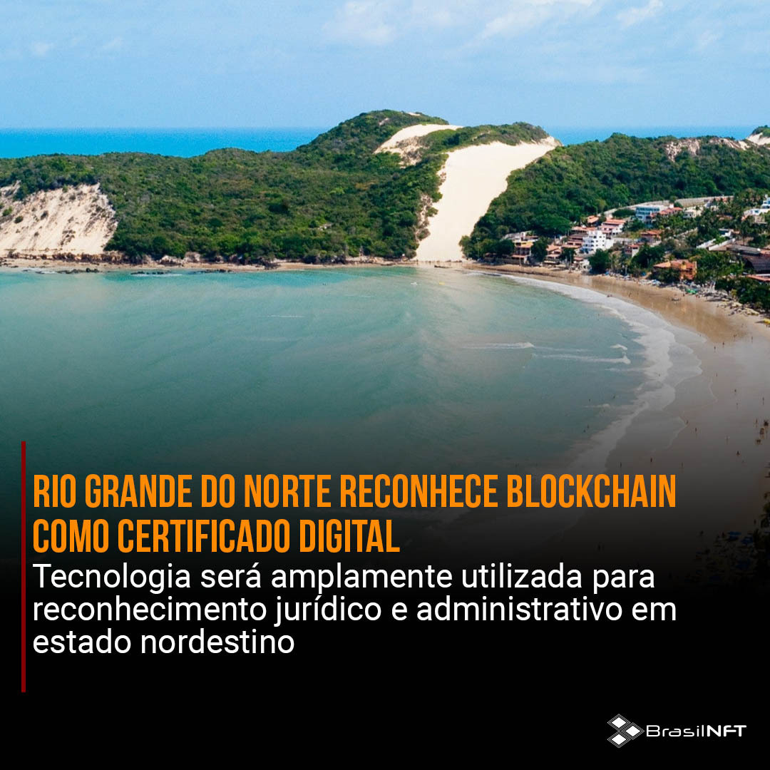 Rio Grande do Norte reconhece blockchain como certificado digital. Leia a matéria completa em nosso site. brasilnft.art.br #brasilnft #blockchain #nft #metaverso #web3.0 #RN #governo