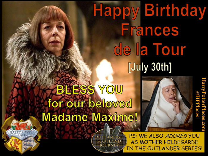 Happy #HarryPotter Birthday to Frances de la Tour! <a href="/RealFDLT/">Frances De La Tour</a>  #MadameMaxine also #MotherHildegarde