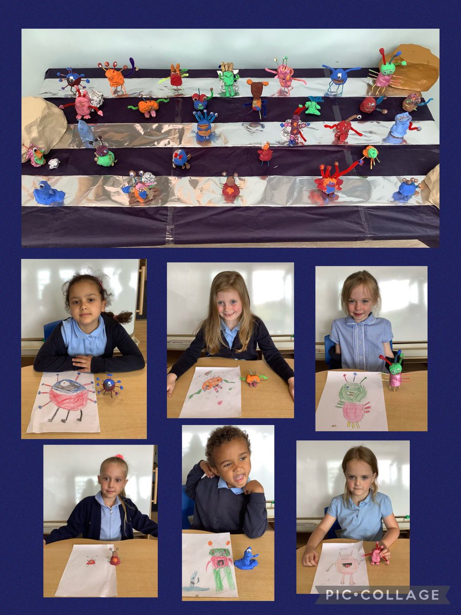 GabalfaPrimary's tweet photo. Dosbarth Helyg have enjoyed designing and making aliens as part of their context for learning. #moonzoom #DosbarthHelygHWB @CSCJES @CSC_ExpArts @WG_Education https://t.co/hz1oSTYHhk