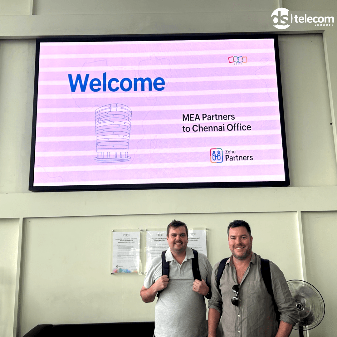 DslTelecom's tweet photo. Our Managing Director Dean Schreuder and our Technical Director Paul Wilson, at the Zoho MEA partner event at Zoho headquarters in Chennai India.

#dsltelecom #zohopremiumpartner #zoho https://t.co/IEMZV2MGGb