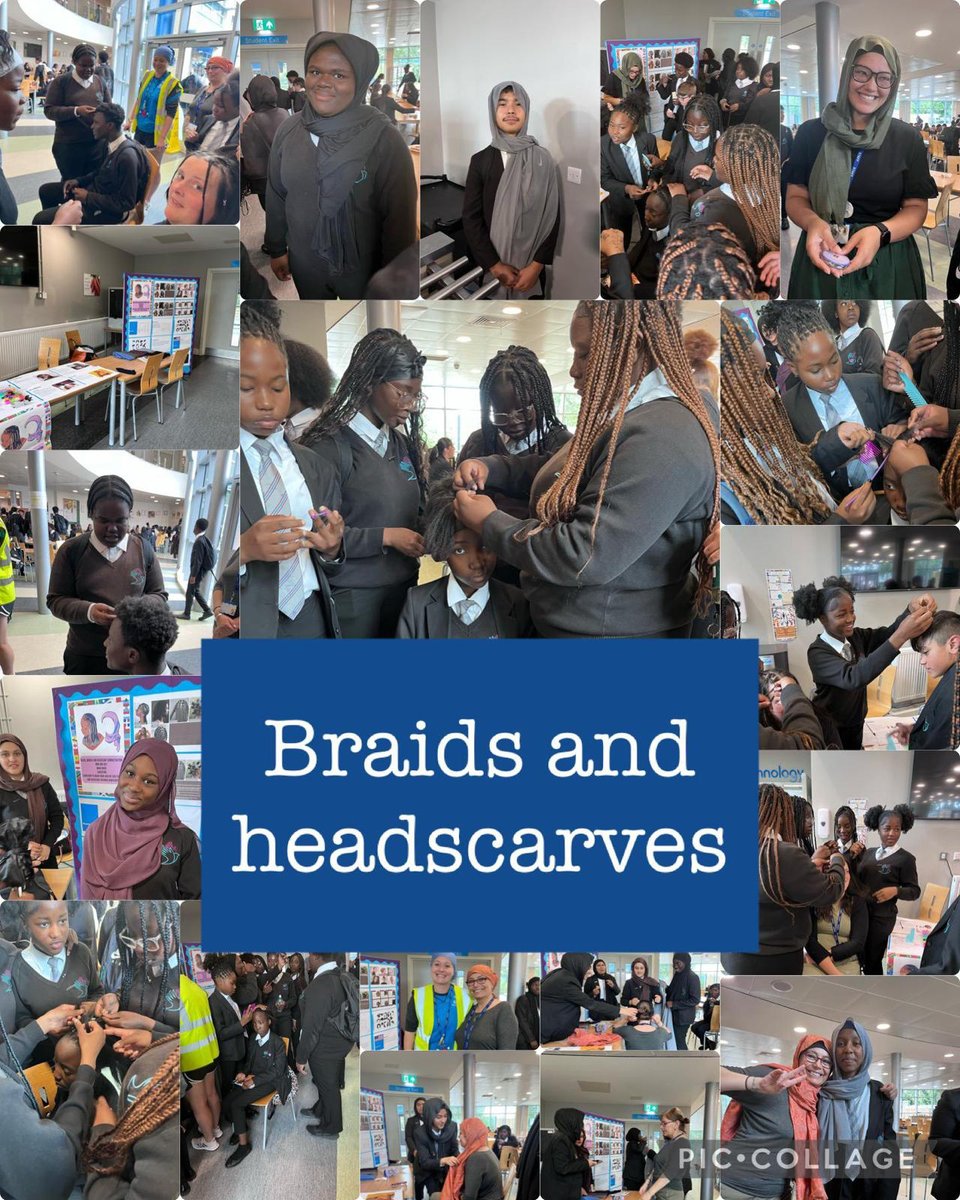 A great start to our Culture and Diversity Week. Today we celebrated hair and headwear! 👩🏿‍🦱👩🏼🧑🏾‍🦱🧕🏼Students and staff took part in a braiding session and tried different headscarves @iccqm #Culture #Diversity #Oneness