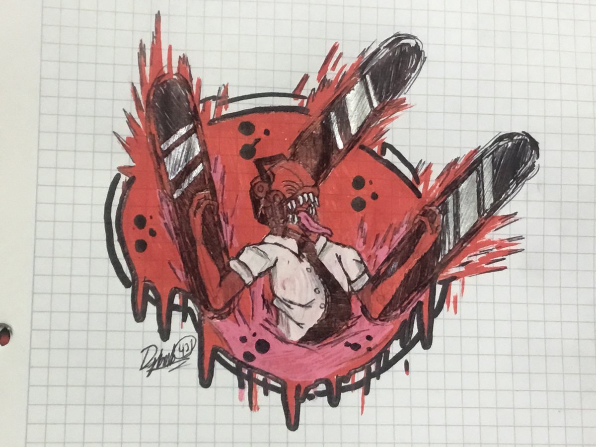 Corpse_chara's tweet photo. Andábamos en clase, y al muy kbron de “Mai Besti Friendo” se le ocurrió hacer un pinché grafiti bien bonito del Chainsaw Man.
Hecho por el: @Dj_bruh421 
#chainsawman https://t.co/g6sINqNhwE