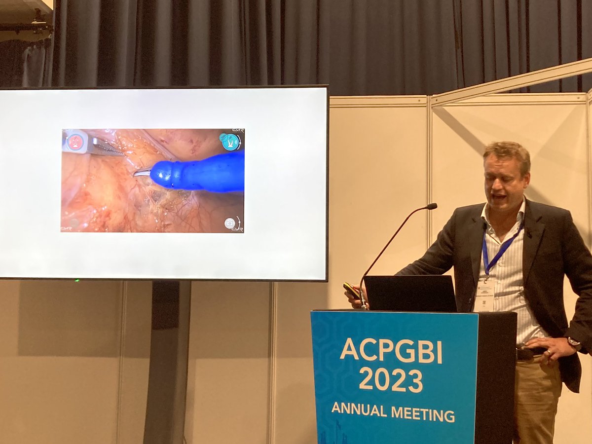 MichaelThornto8's tweet photo. James Horwood @ACPGBI @CMRSurgical CMR Surgical symposium #ACPGBI2023 showcasing the robotic partnership with CMR in Wales 👍 https://t.co/UBTs99eVsK