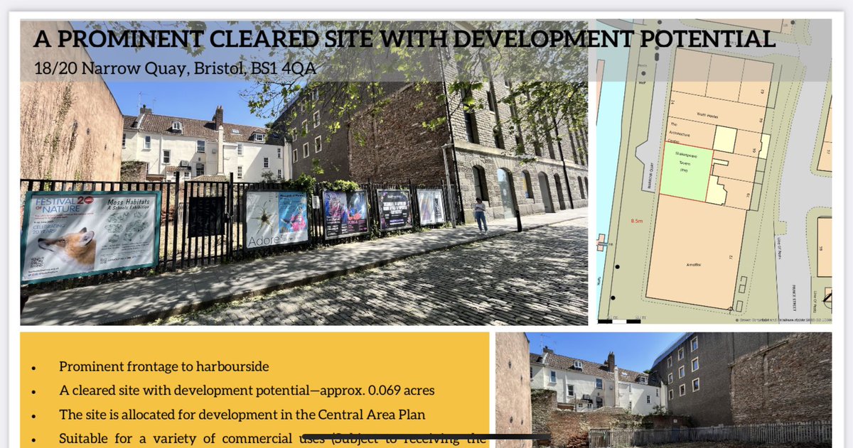 Fantastic to see this amazing site finally coming forwards for development. 

Yes it’s complicated, yes its got access issues but it is so long overdue and I’m really pleased to see this come onto the market after so many years.
 #brownfieldfirst #bristol