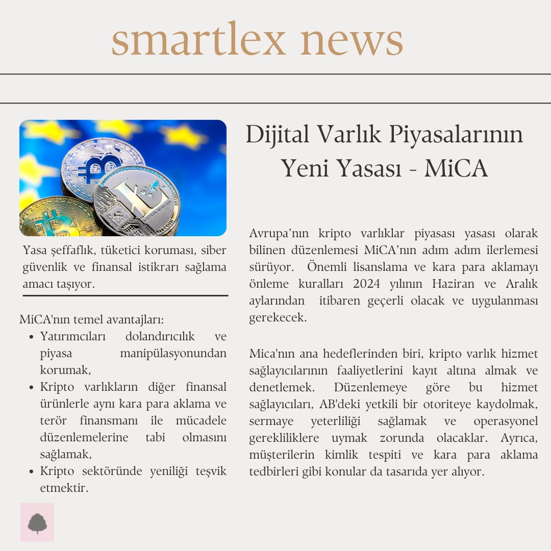 SmartlexTR's tweet photo. AP tarafından Nisan'da kabul edilen ve kripto varlıklara ilişkin Dünya'da ilk kapsamlı düzenleme olan #MiCA (Market in Crypto Assets Regulation) Avrupa Birliği Resmi Gazetesi'nde #OJEU yayımlandı. 2024 yılı Haziran'dan itibaren uygulanması bekleniyor. #cyrptoassets #kriptovarlık https://t.co/O4vOhSCM4Q