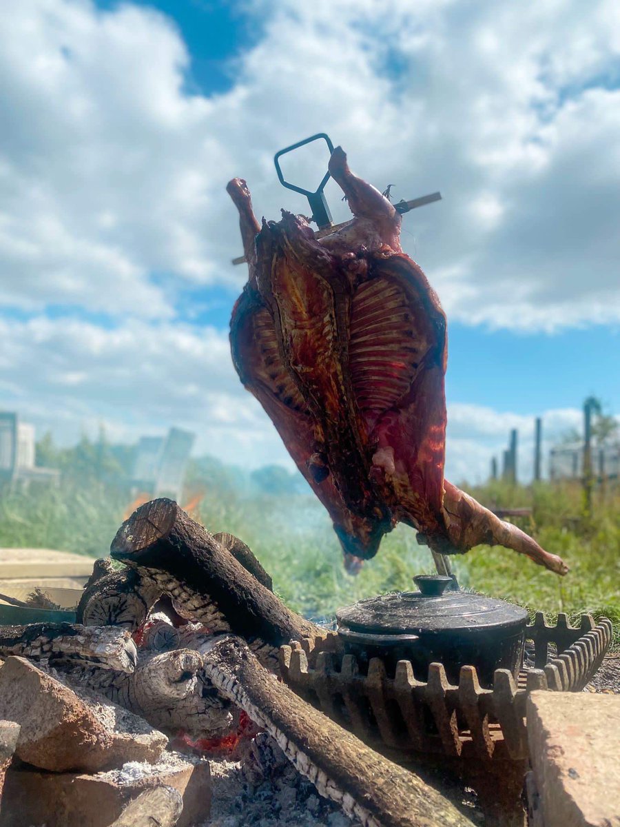 Mastahful's tweet photo. Brought Argentina to Sussex once again yesterday with an epic lamb asador 🧉🇦🇷🍷#BBQ #firefood #food https://t.co/oFpoIejCss