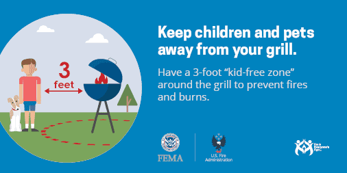 #DYK the National Hotdog &amp; Sausage Council (NHDSC) estimates that a whopping 150 million hot dogs are consumed on the #4thofJuly alone!
Keep children &amp; pets safe while grilling your 🌭🌭🌭!
