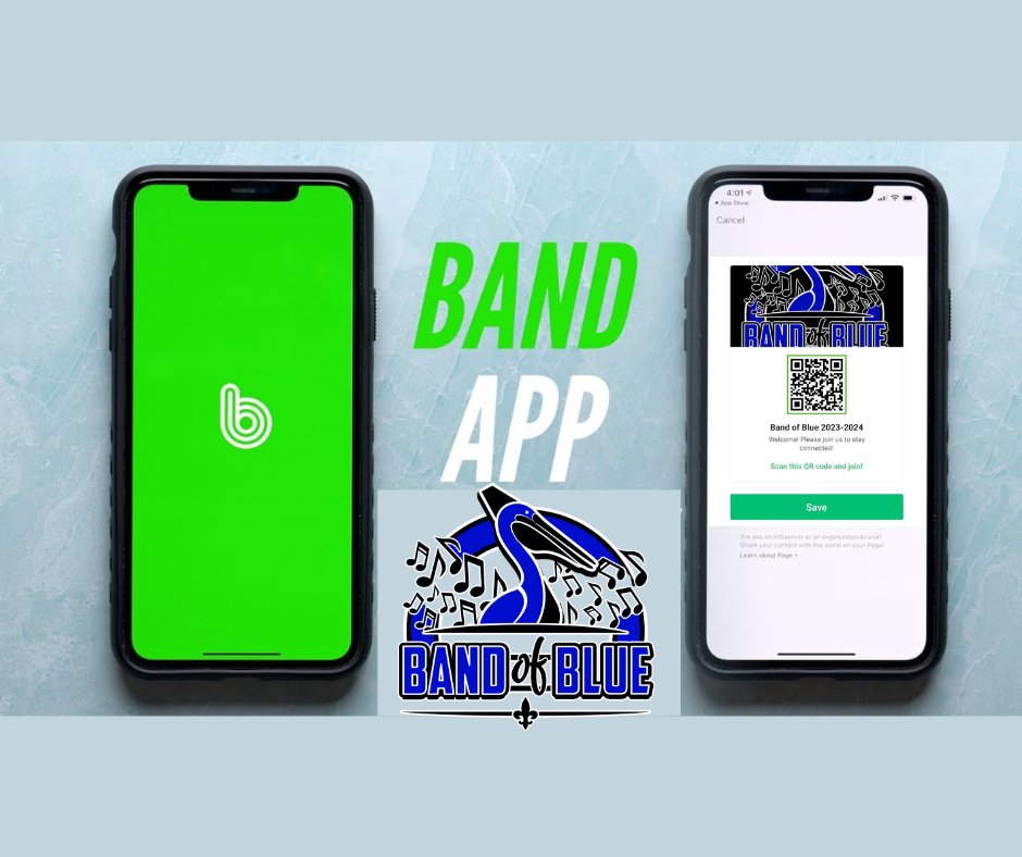If you plan on being in the band this year, download the Band App to your phone or use your computer. This app is how we stay connected with each other. Use the link below to be invited after you create your account band.us/n/a5ae90NcY8c0Q
