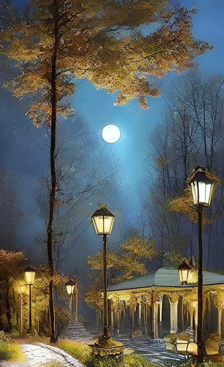 ilovebtc2's tweet photo. The night has fallen,and the summer night enveloped in the fragrance of flowers descends quietly. Stars like lanterns accompany, and the bright moon shines like jade, illuminating the earth. Tree shadows sway, and lake water ripples gently. https://t.co/703iLl4Fe3