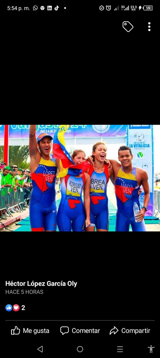 Cuarenta venezolana celebrando el triunfo en los JCAC en San Salvador.
