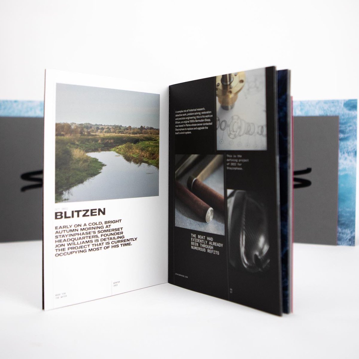 Stunning brochure for Stay in Phase. Designed by <a href="/JamesEdgar/">James Edgar</a> 
-
<a href="/GFSmithpapers/">GF Smith</a> cover. <a href="/colorplanpapers/">GF Smith Colorplan</a> Dark Grey duplexed to Hot Pink finished with a black foil. Singer sewn with matching pink thread. 
-
Text pages printed on <a href="/GFSmithpapers/">GF Smith</a> Munken. 
-
😍