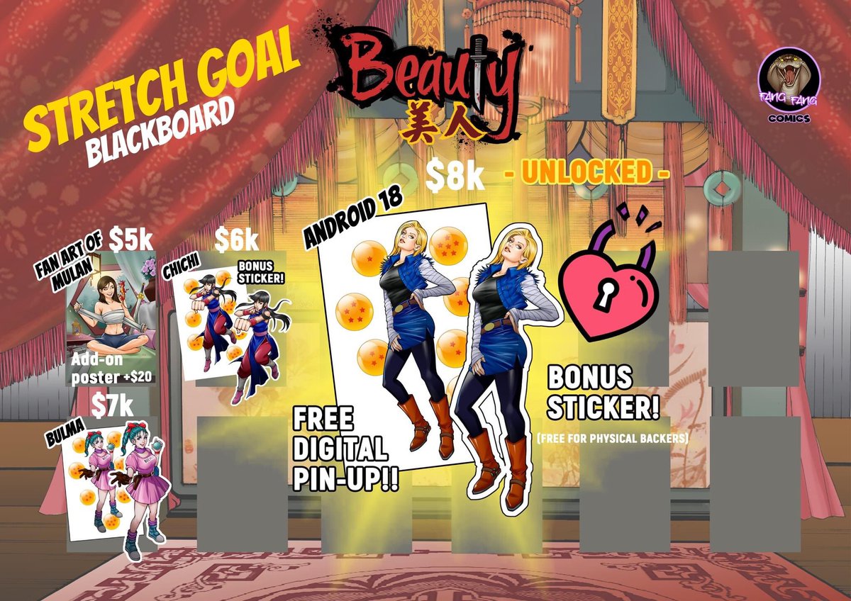 8K！🤖Android 18! Unlocked！🎉
Final hours to go！😆
🌺 kck.st/45Qx4R0！

#android18 #drangonball #cómic #comicbookpublisher #comicbooks #comicart #comicartists #crowdfunding #stickerart #stickers #nfsw #indiecomics