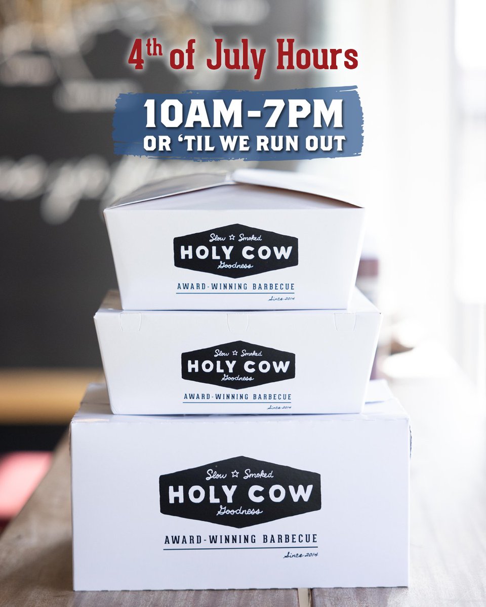 We are open tomorrow, July 4th, from 10am-7pm or 'til we run out at all locations!
Get your BBQ orders in now before we run out 👉 bit.ly/3zhV00Z