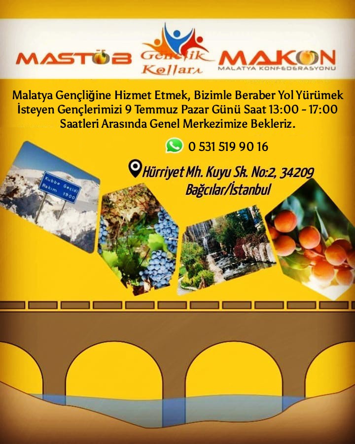 gencmastob's tweet photo. Ortak sevdamız olan Malatya için ben de yanınızdayım diyorsan Bağcılar'da bulunan MASTÖB &amp; MAKON Genel Merkezi'mize görüşme yapmak için bekliyoruz.
📅 09/07/2023 Pazar
🕗13:00 - 17:00
@Muraterez44 https://t.co/8uL0gCfHX5