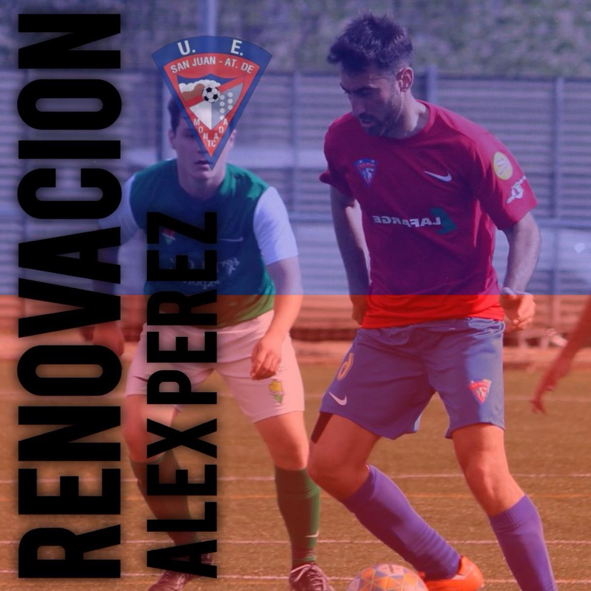 SJATLMontcada's tweet photo. Alex Perez ! 
Contentos de anunciar que seguirá una temporada más defendiendo los colores de la unión. Uno de los encargados de dar equilibrio a nuestro equipo, con su gran trabajo táctico. Lo seguiremos disfrutando en primera catalana. https://t.co/bHXzQ82orP