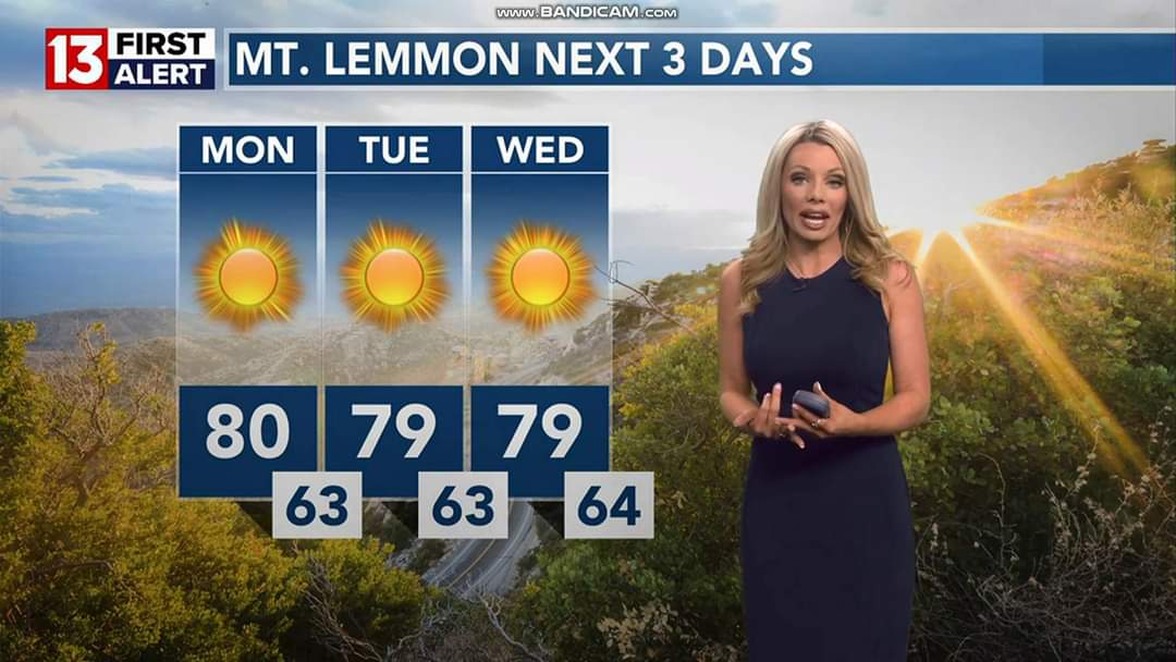 NewsWatcher102's tweet photo. Part 1: @alliepottertv so beautiful/sexy on this Monday! 😍🤩💘🔥❤️🤍💙 #AzWx #TucsonWx #KOLDNews #AlliePotter https://t.co/m0wfFhIYmU