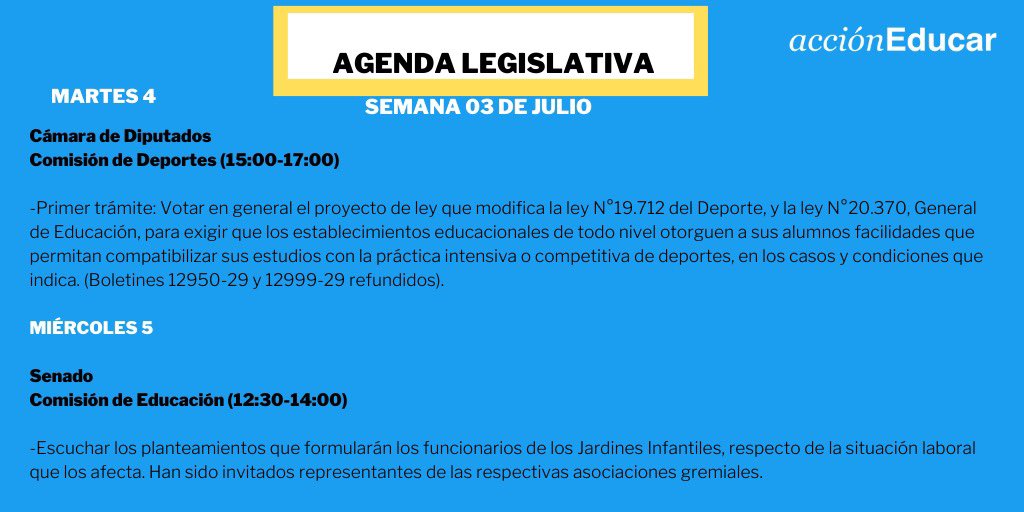 borjabesa's tweet photo. ⬇️ Les dejo la agenda legislativa de esta semana respecto a los temas de educación que se verán en el Congreso. https://t.co/RbNzDl6vGX