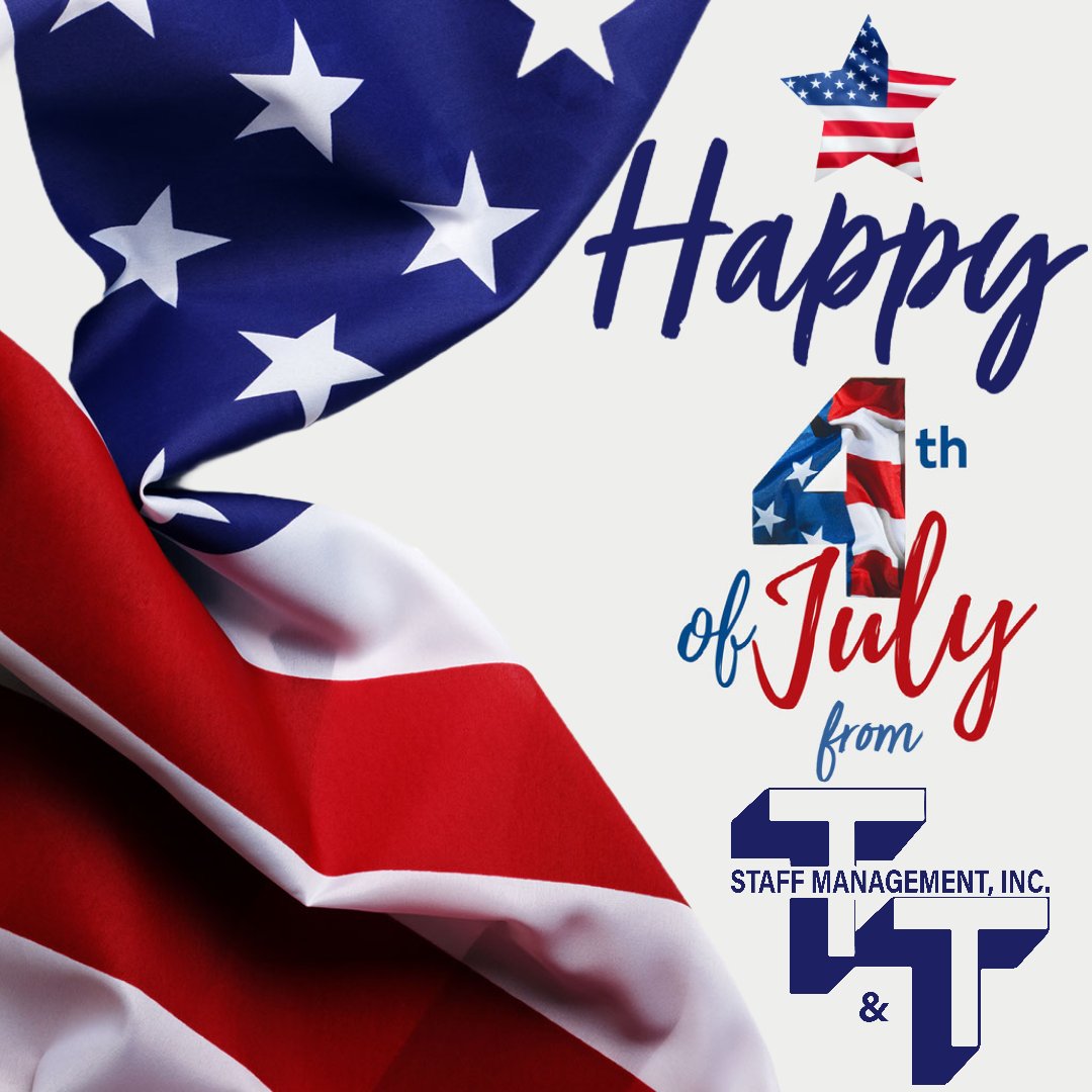 tt_staff's tweet photo. In observance of Independence Day, our office will be closed on Tuesday, July 4th, 2023. We will resume regular operating hours on Wednesday, July 5th, 2023.
T&amp;T Staff Management wishes you and your loved ones a safe and happy 4th of July!
#HappyIndependenceDay #4thofjuly #ElPaso https://t.co/IUzGFU8PFV